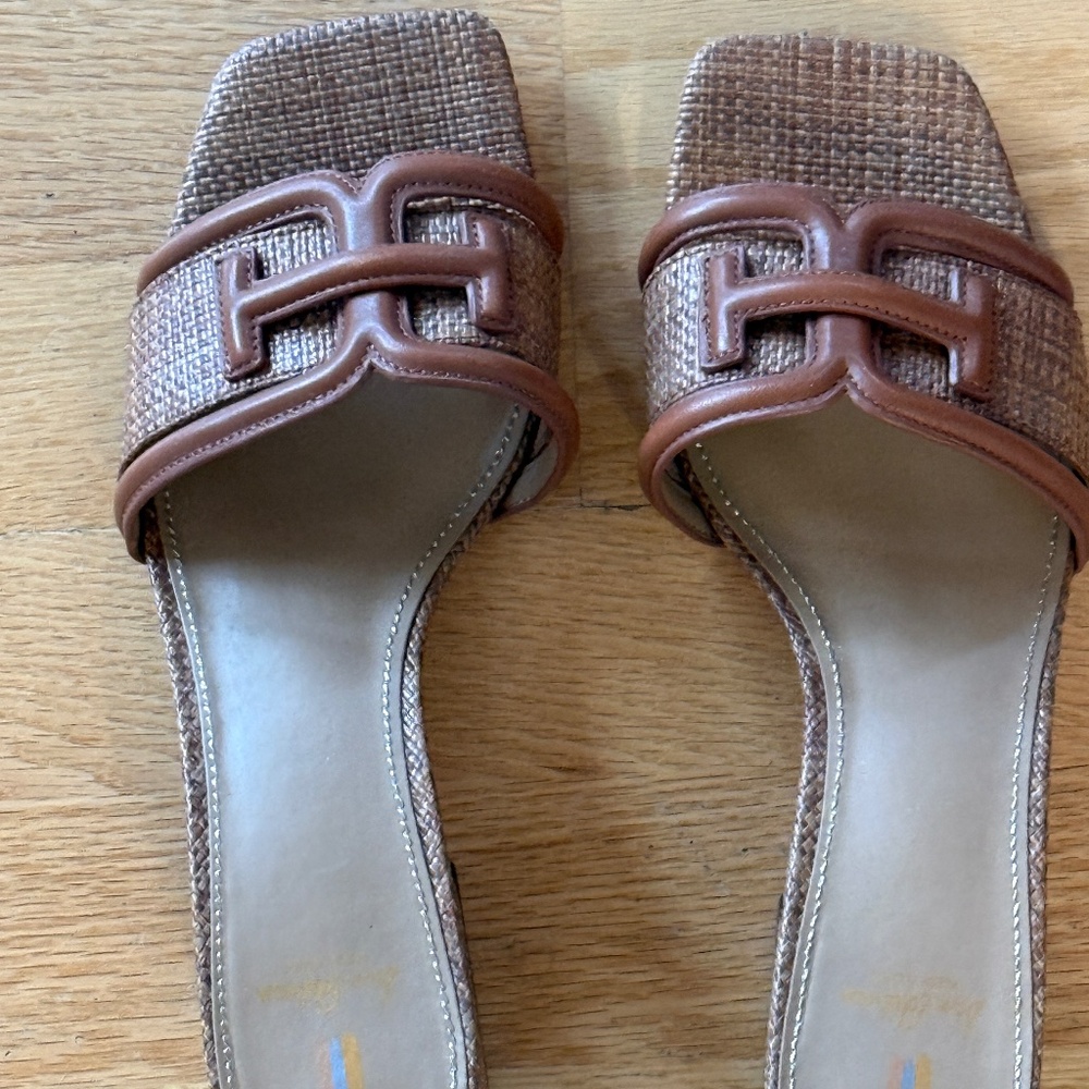 Sam Edelman - brown - open toe mules - size 9